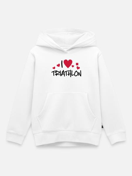 Triathlon - Kinder Premium Organic Hoodie - Weiß