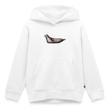 Phoque gris - phoque gris - gris Phoque - Sweat Premium à capuche enfant bio - blanc - Devant - AI Model Kid Female (0cm)