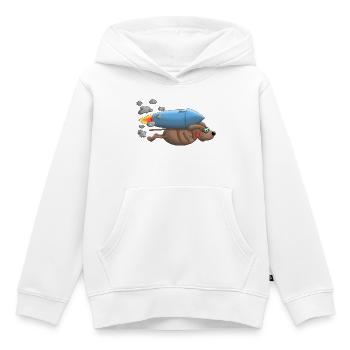 Raketen Hund - Kinder Premium Organic Hoodie - Weiß - Vorne - AI Model Kid Female (0cm)