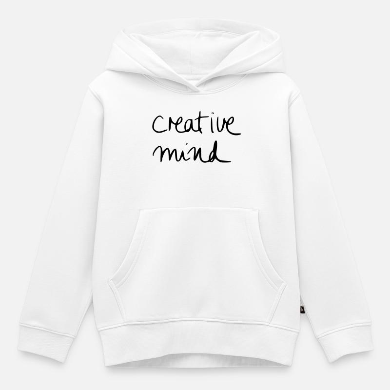 creative mind - Sweat Premium à capuche enfant bio - blanc