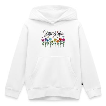 Garten Chefin Blumen Gartenarbeit Gartenchefin - Kinder Premium Organic Hoodie - Weiß - Vorne - AI Model Kid Female (0cm)