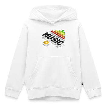 Play The Music | Isometric Music Illustration - Kids Premium Organic Hoodie - white - Front - AI Model Kid Female (0cm)