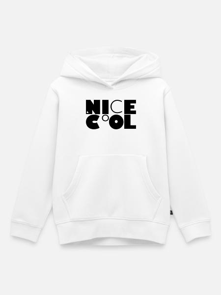 NICE&CoOL - Kinder Premium Organic Hoodie - Weiß