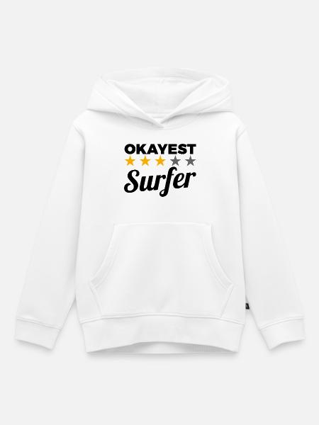 Durchschnittlicher Wellenreiter - Kinder Premium Organic Hoodie - Weiß