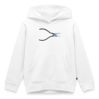 Illustration de la vieille pince - Sweat Premium à capuche enfant bio - blanc - Devant - AI Model Kid Female (0cm)