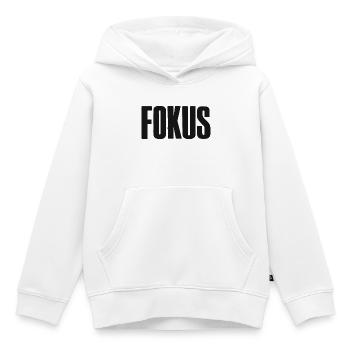Fokus Spruch für Gründer Unternehmer Startup - Kinder Premium Organic Hoodie - Weiß - Vorne - AI Model Kid Female (0cm)