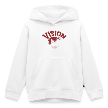 Vision Eye Streetwear - Sweat Premium à capuche enfant bio - blanc - Devant - AI Model Kid Female (0cm)