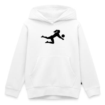 Volleyball Silhouette - Kinder Premium Organic Hoodie - Weiß - Vorne - AI Model Kid Female (0cm)