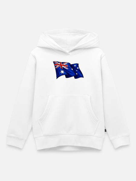 Australische Flagge Australien - Kinder Premium Organic Hoodie - Weiß