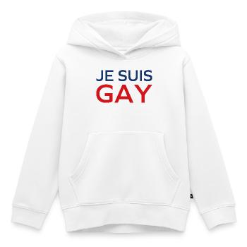 Ich bin schwul - Kinder Premium Organic Hoodie - Weiß - Vorne - AI Model Kid Female (0cm)