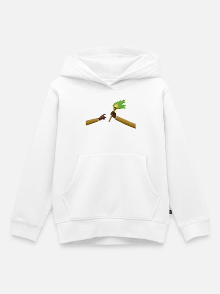 Kongo – Übergang der Flamme Zaire - Kinder Premium Organic Hoodie - Weiß