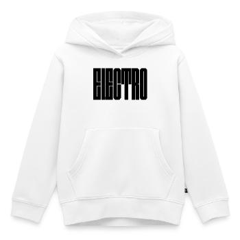 Conception de la typographie de musique électro - Sweat Premium à capuche enfant bio - blanc - Devant - AI Model Kid Female (0cm)