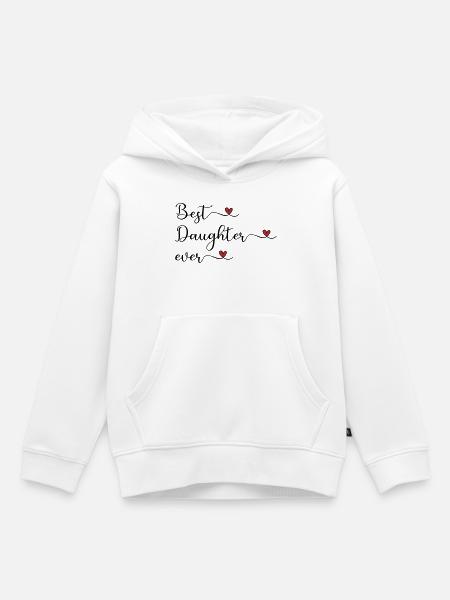 Beste Tochter aller Zeiten - Kinder Premium Organic Hoodie - Weiß