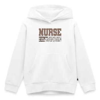 Nurse Rock: Krankenschwester Motivation Rock it - Kinder Premium Organic Hoodie - Weiß - Vorne - AI Model Kid Female (0cm)