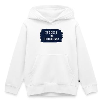 Succès en cours - Sweat Premium à capuche enfant bio - blanc - Devant - AI Model Kid Female (0cm)
