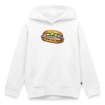 Fisch Brötchen - Kinder Premium Organic Hoodie - Weiß - Vorne - AI Model Kid Female (0cm)