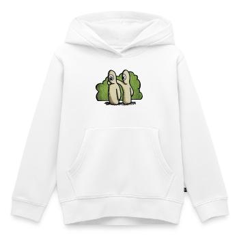 L’amitié dans la nature - Sweat Premium à capuche enfant bio - blanc - Devant - AI Model Kid Female (0cm)