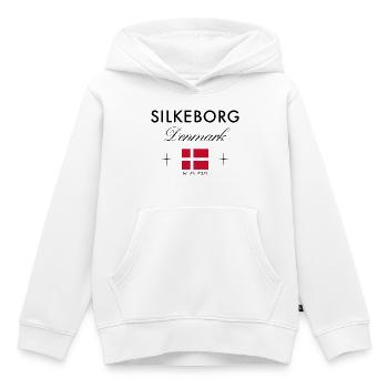 Silkeborg Danemark coordonnées souvenir de voyage - Sweat Premium à capuche enfant bio - blanc - Devant - AI Model Kid Female (0cm)