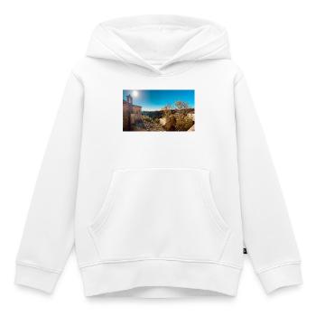 Village toscane ensoleillé avec toits - Sweat Premium à capuche enfant bio - blanc - Devant - AI Model Kid Female (0cm)