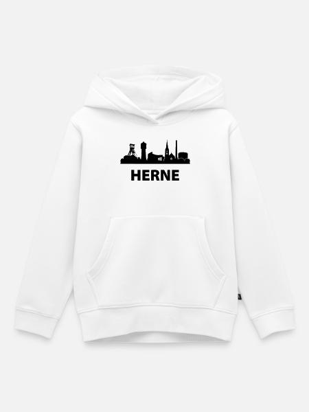 Herne Skyline - Kinder Premium Organic Hoodie - Weiß