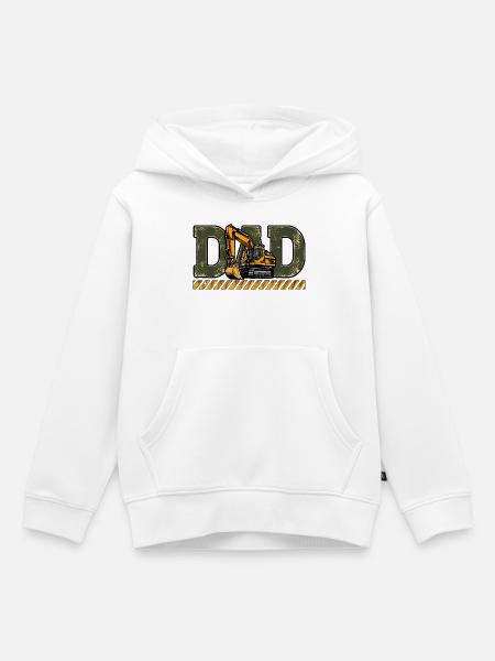 Bagger-Dad-Shirt, Bau-Dad-T-Shirt - Kinder Premium Organic Hoodie - Weiß
