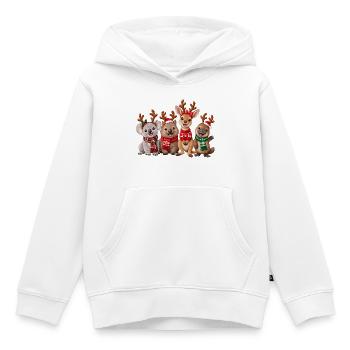 Australische Tiere feiern Weihnachten - Kinder Premium Organic Hoodie - Weiß - Vorne - AI Model Kid Female (0cm)