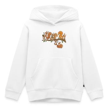 Lustige Eichhörnchen Eichel Wald Tierhumor - Kinder Premium Organic Hoodie - Weiß - Vorne - AI Model Kid Female (0cm)