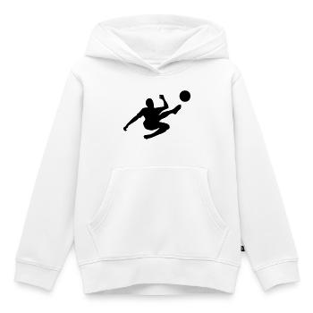 Généraux kick football - Sweat Premium à capuche enfant bio - blanc - Devant - AI Model Kid Female (0cm)