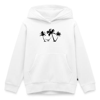 Urlaub unter Palmen ✔ - Kinder Premium Organic Hoodie - Weiß - Vorne - AI Model Kid Female (0cm)