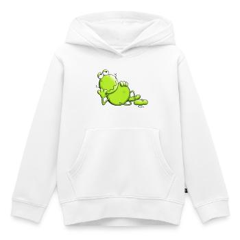 Verträumter Frosch - Kinder Premium Organic Hoodie - Weiß - Vorne - AI Model Kid Female (0cm)