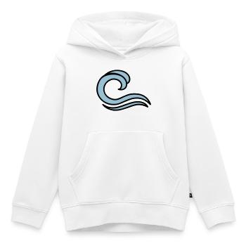flots - Sweat Premium à capuche enfant bio - blanc - Devant - AI Model Kid Female (0cm)