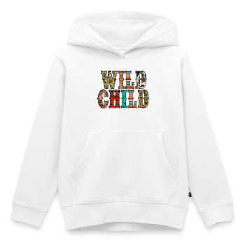 Wild Child - Kids Premium Organic Hoodie - white - Front - AI Model Kid Female (0cm)