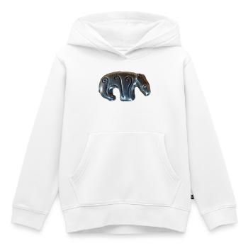 Kalevala silver bear - Kids Premium Organic Hoodie - white - Front - AI Model Kid Female (0cm)