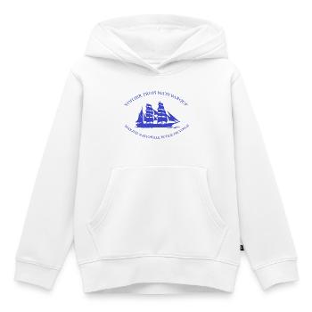 NAVY SAILING SCHOOL CREA L. RUNEMBERG - Kids Premium Organic Hoodie - white - Front - AI Model Kid Female (0cm)