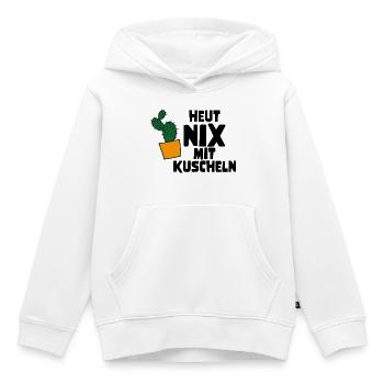 Kuscheln - Kinder Premium Organic Hoodie - Weiß - Vorne - AI Model Kid Female (0cm)