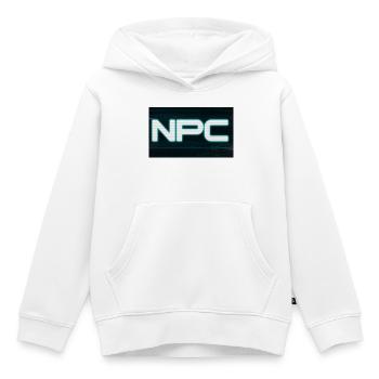 Neon NPC Glitch Stil - Kinder Premium Organic Hoodie - Weiß - Vorne - AI Model Kid Female (0cm)