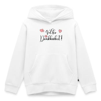 Voller Dankbarkeit VERTRAUEN HOFFNUNG - Kinder Premium Organic Hoodie - Weiß - Vorne - AI Model Kid Female (0cm)