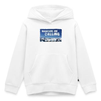 Les montagnes appellent Damüls (2 Upload) - Sweat Premium à capuche enfant bio - blanc - Devant - AI Model Kid Female (0cm)