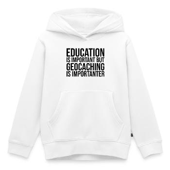 Geocache Geocache Geocache - Kids Premium Organic Hoodie - white - Front - AI Model Kid Female (0cm)