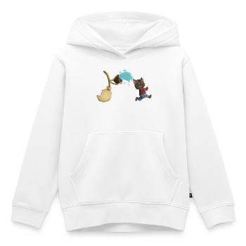 The sorcerer's apprentice as werewolf - Kids Premium Organic Hoodie - white - Front - AI Model Kid Female (0cm)