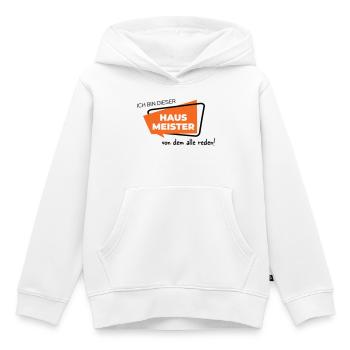 Hausmeister - Kinder Premium Organic Hoodie - Weiß - Vorne - AI Model Kid Female (0cm)