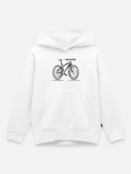 Fahrrad Skizze - Kinder Premium Organic Hoodie - Weiß