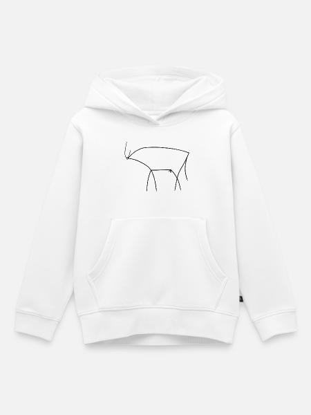 Stier - Kinder Premium Organic Hoodie - Weiß