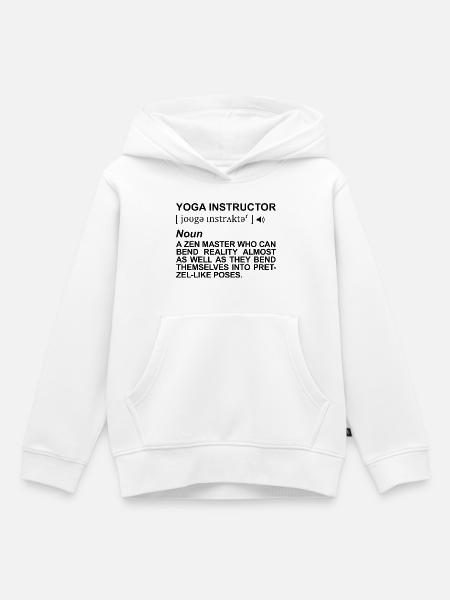 Yogalehrer Bedeutung - Kinder Premium Organic Hoodie - Weiß