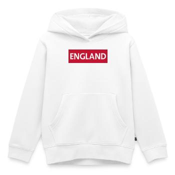 Englische Wimpel mit Telford-Text - Kinder Premium Organic Hoodie - Weiß - Vorne - AI Model Kid Female (0cm)