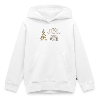Joyeux Noël convivial en ronde de l’Avent - Sweat Premium à capuche enfant bio - blanc - Devant - AI Model Kid Female (0cm)
