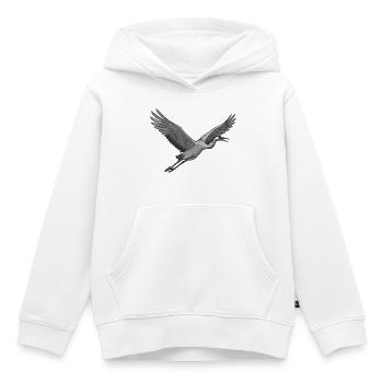 Kranich - Kinder Premium Organic Hoodie - Weiß - Vorne - AI Model Kid Female (0cm)