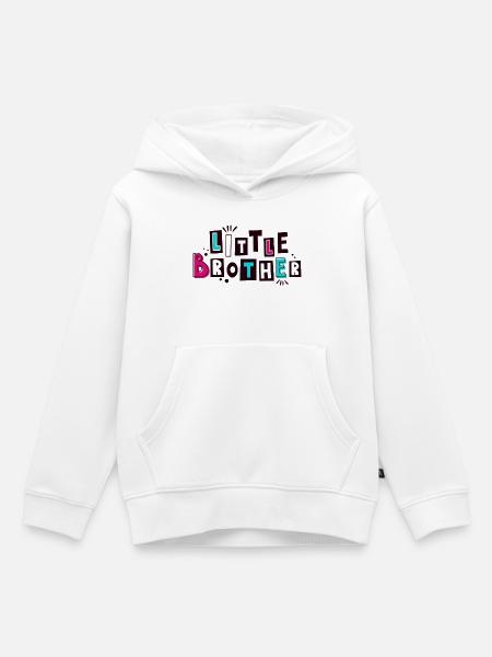 Kleiner Bruder - Kinder Premium Organic Hoodie - Weiß