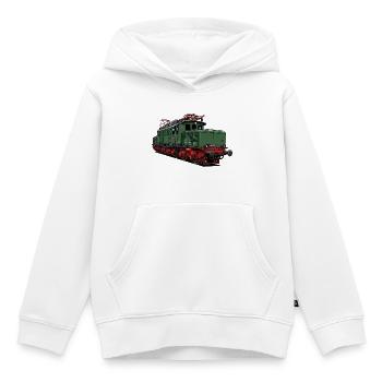 Locomotive électrique BR 254 de la DR - Sweat Premium à capuche enfant bio - blanc - Devant - AI Model Kid Female (0cm)