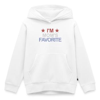 Enfant préféré Je suis le préféré de maman Le lieblin de maman - Sweat Premium à capuche enfant bio - blanc - Devant - AI Model Kid Female (0cm)